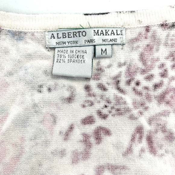 Alberto Makali Womens Cardigan M Leopard Floral Boho Viscose Stretch Mobwife - Picture 5 of 6